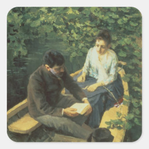 Sticker Carré Dans le bateau, 1888