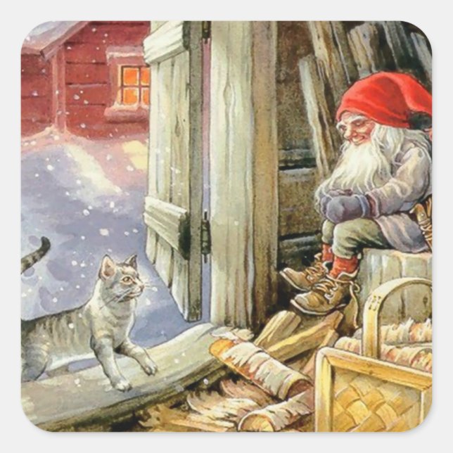 Sticker Carré "Dans le bois" par Jenny Nystrom (Devant)