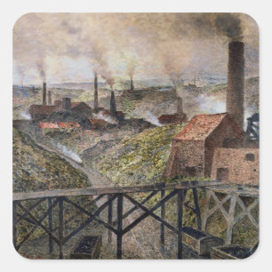 Sticker Carré Dans le pays noir, 1890