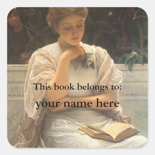 Sticker Carré Dans l'orangerie de Perugini (Devant)