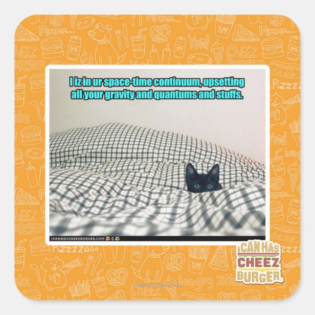 Sticker Carré Dans notre Continuum de temps spatial (Devant)