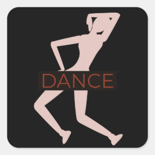 Sticker Carré Danse