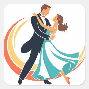 Sticker Carré Danse