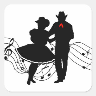 Sticker Carré Danse carré