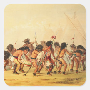 Sticker Carré Danse de Buffalo, c.1832