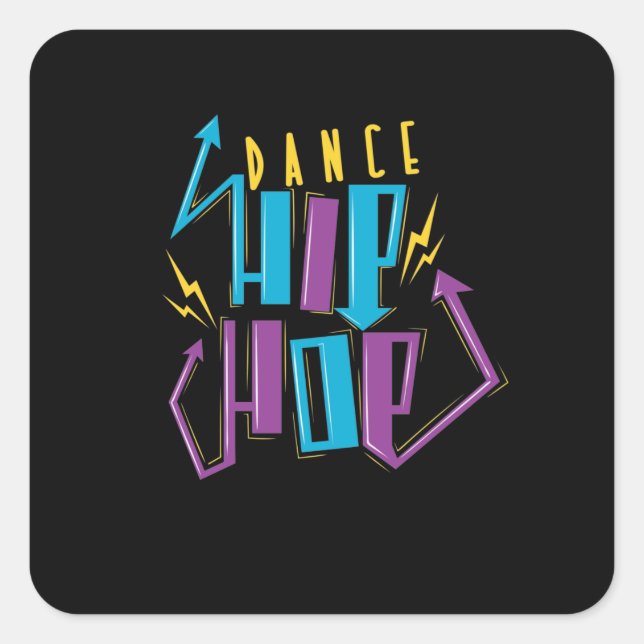 Sticker Carré Danse Hip hop (Devant)