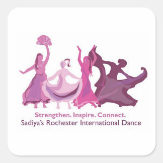 Sticker Carré Danse internationale de Rochester du carré Sadiya
