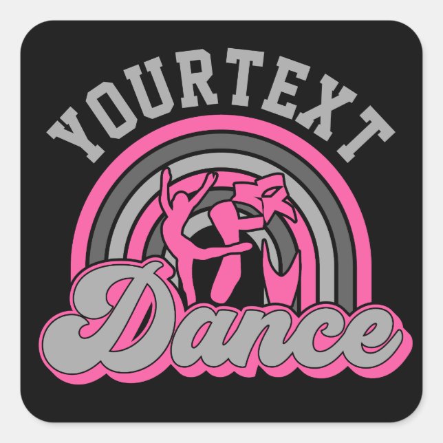 Sticker Carré Danseur de ballet AJOUTER DU TEXTE Danse classique (Devant)