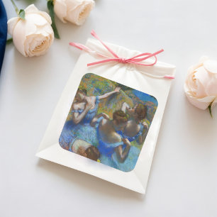 Sticker Carré Danseurs Bleus, Degas Art