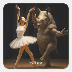 Sticker Carré Danseuse Imaginaire Ballerina