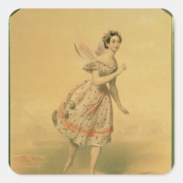 Sticker Carré Danseuse Maria Taglioni (Devant)