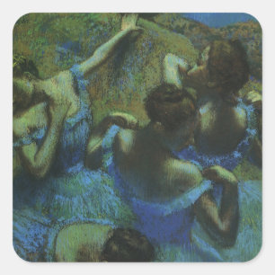 Sticker Carré Danseuses bleues par Edgar Degas, Impressionnisme 