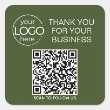 Dark Moss Green QR Code Smart Contact