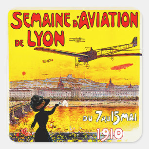 Sticker Carré d'Aviation De Lyon de Semaine