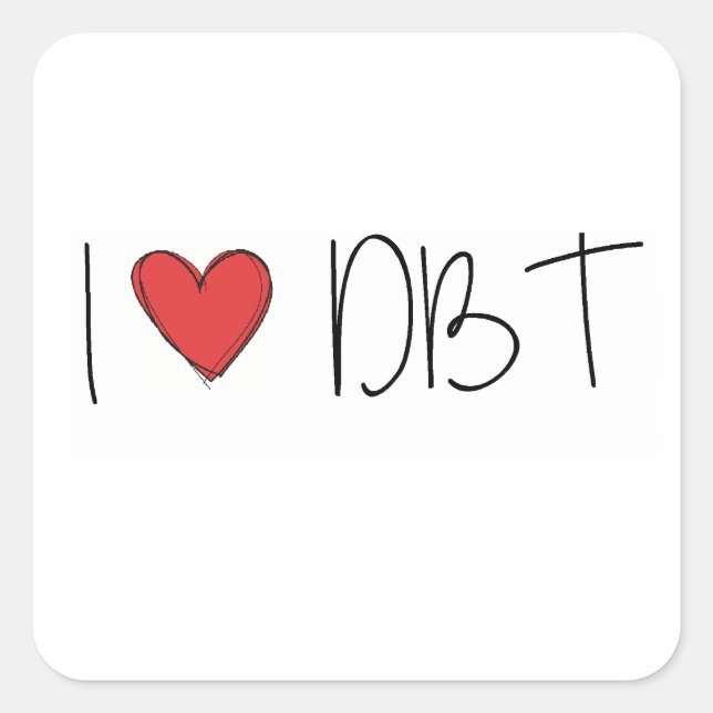 STICKER CARRÉ DBT - J'AIME DBT (Devant)