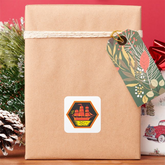 Sticker Carré de Clipper Historique (Créateur téléchargé)