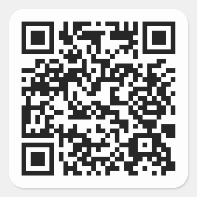 Sticker Carré de code QR personnalisé (Devant)