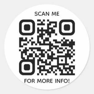 Sticker Carré de code QR personnalisé