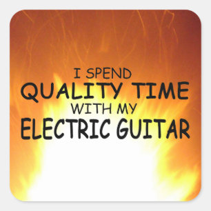 Sticker Carré de guitare électrique