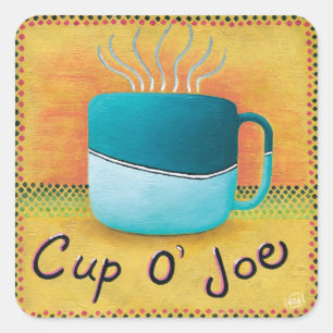 Sticker Carré de la Coupe Joe Coffee Lover