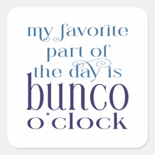Sticker Carré de la fête de Funny Bunco