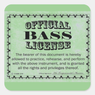 Sticker Carré de licence basse