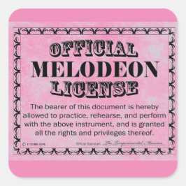 Sticker Carré de licence Melodeon