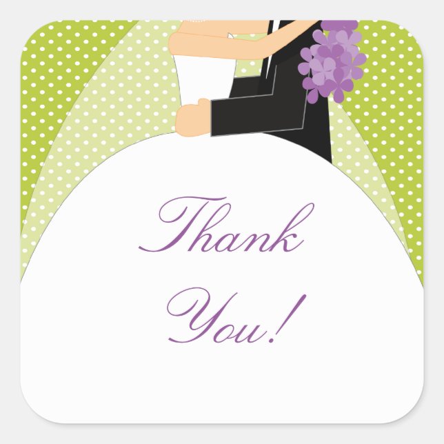 Sticker Carré de mariée et de Merci de chambre ! (Devant)