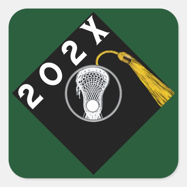 Sticker Carré de nuit Green Team Lacrosse (Devant)