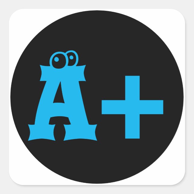 Sticker Carré de récompense A+ TEACHER (Devant)