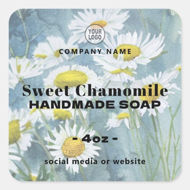 Sticker Carré de savon doux Chamomile (Devant)