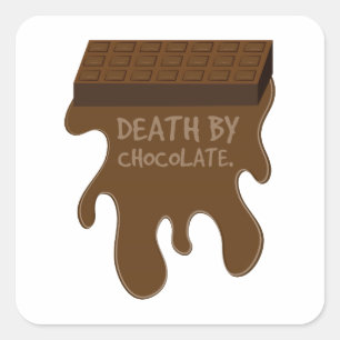 Sticker Carré Décès au chocolat