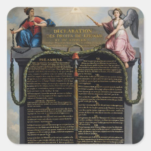 Sticker Carré Déclaration des droits de l'homme et du citoyen