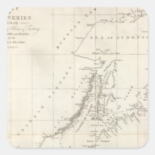 Sticker Carré Découvertes effectuées en 1787 dans les mers de Ch