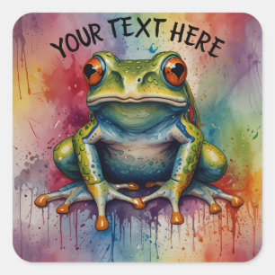 Sticker Carré Découvrez la magnifique grenouille captivante
