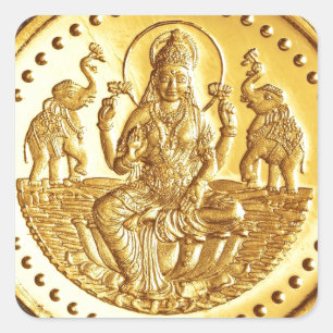 STICKER CARRÉ DÉESSE INDOUE LAKSHMI