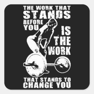 Sticker Carré DÉFI - Motivation de l'entraînement des femmes