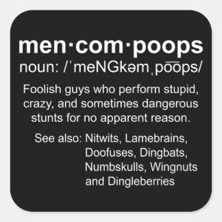 Sticker Carré définition des méncompoops