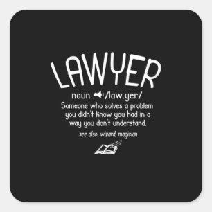 Sticker Carré Définition drôle de l'avocat