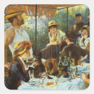 Sticker Carré Déjeuner des canotiers par Pierre Renoir