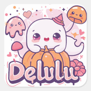 Sticker Carré Delulu ExDesigner Halloween