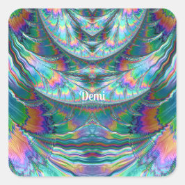 Sticker Carré DEMI ~ Nuances brillantes PASTEL 3D ~