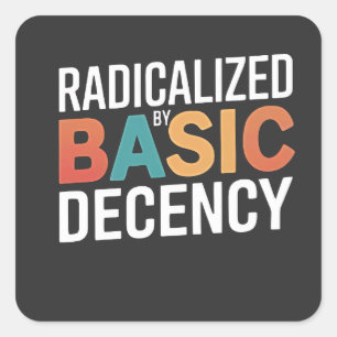 Sticker Carré Démocratie Sociale Radicalisée Par Une Décence Fon