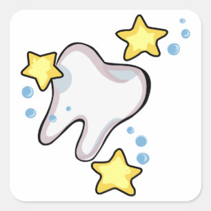 Sticker Carré Dent mousseuse
