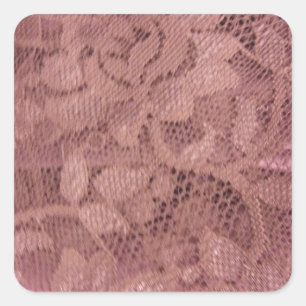 Sticker Carré Dentelle rose rose