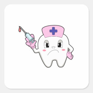 Sticker Carré Dents comme infirmière avec seringue.PNG
