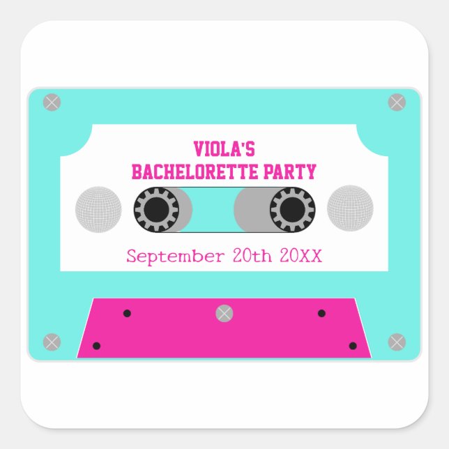 Sticker Carré Dernière Disco Cassette Bachelorette (Devant)
