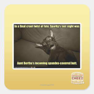 Sticker Carré Dernière vue de Sparky