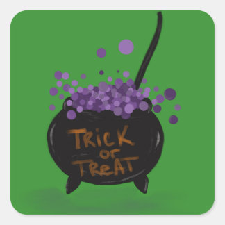 Sticker Carré Des friandises ou un sort