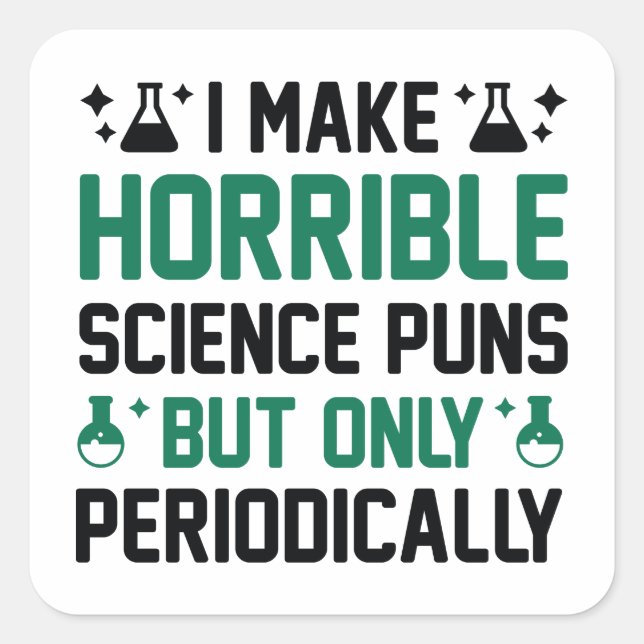 Sticker Carré Des mondes scientifiques horribles (Devant)